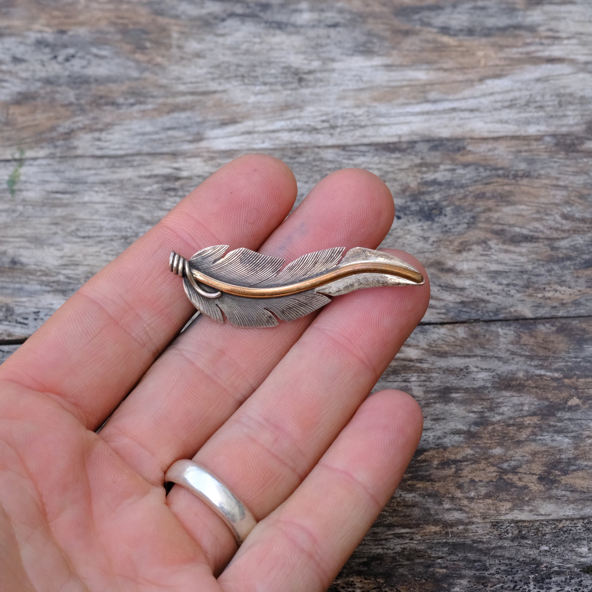 Lena Platero Vintage Sterling Feather Pin