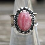Vintage Sterling Rhodonite Roper Ring 7