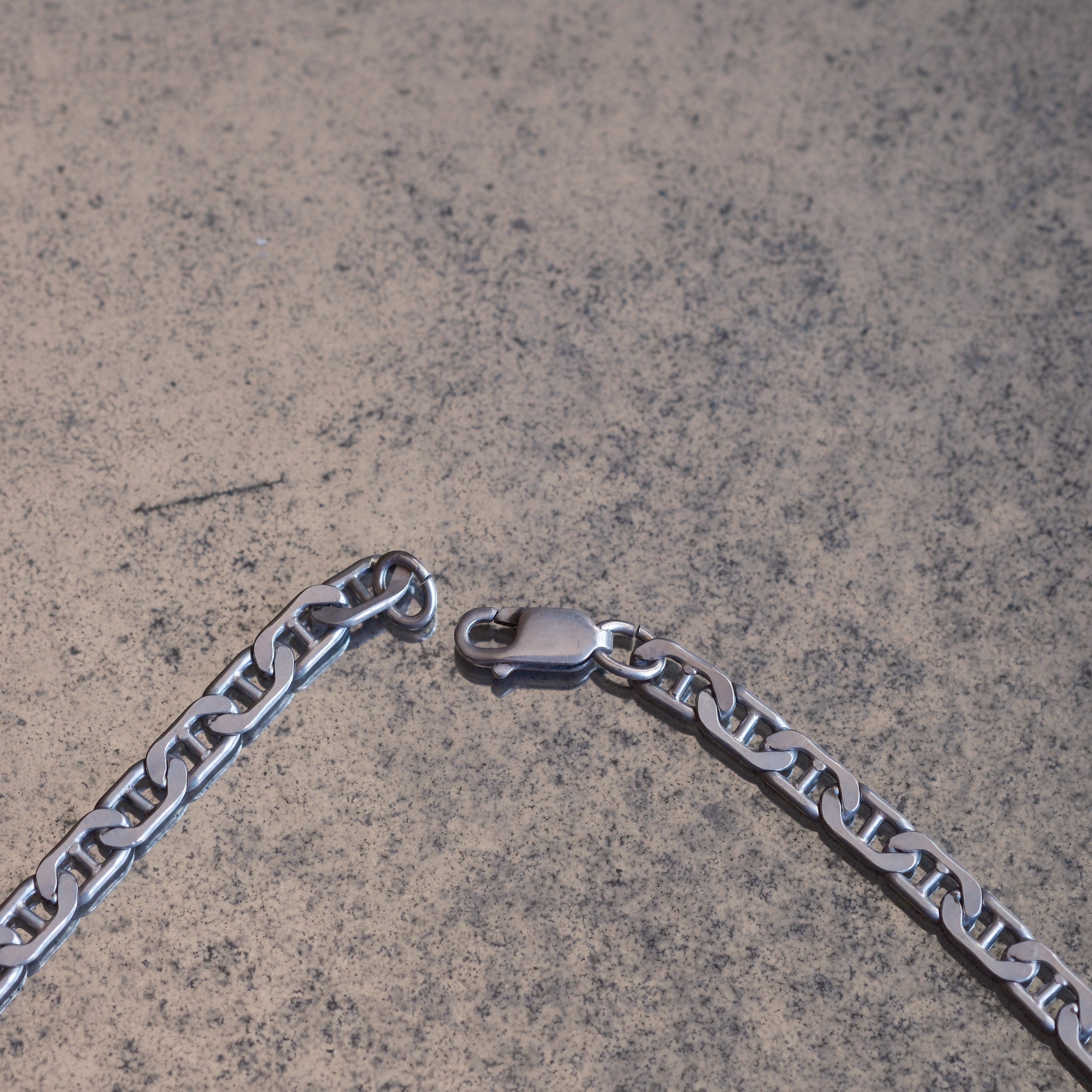 Vintage Sterling Silver Mariner Chain Necklace 20"