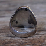 Vintage Sterling Easter Blue Turquoise Thunderbird Ring 9.5