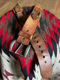 Vintage Wide Shackle Leather Belt