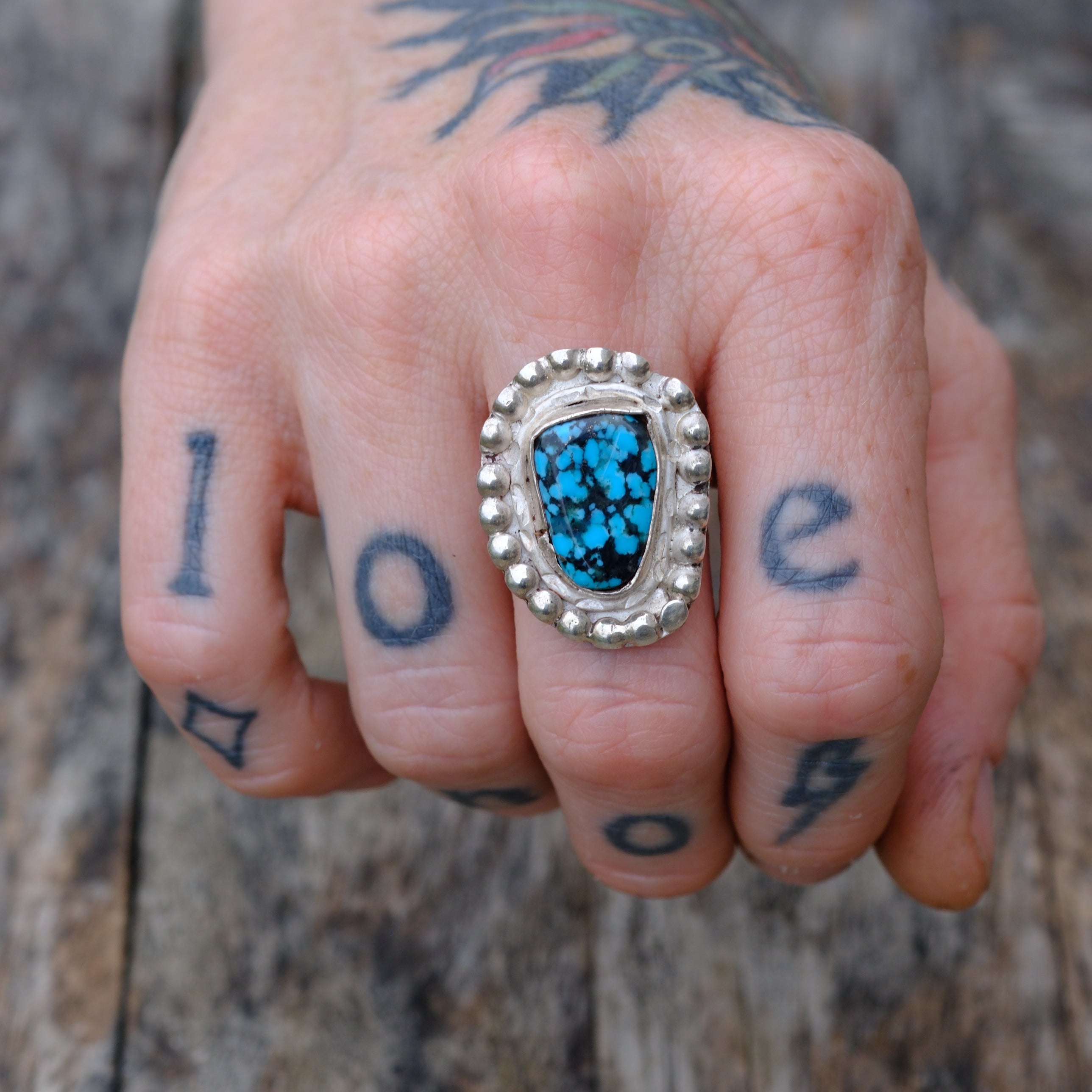 Vintage Sterling Turquoise Ring 7