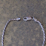 Vintage Sterling Silver Twisted Chain Bracelet 7"