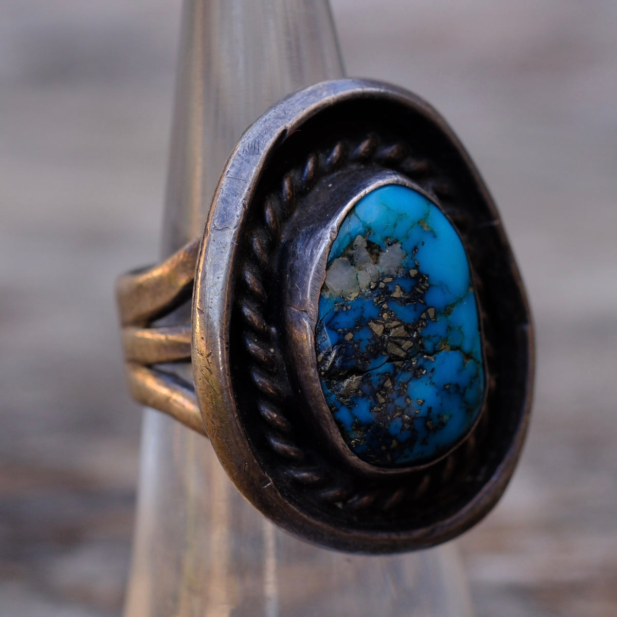 Vintage Sterling Morenci Roper Ring 6