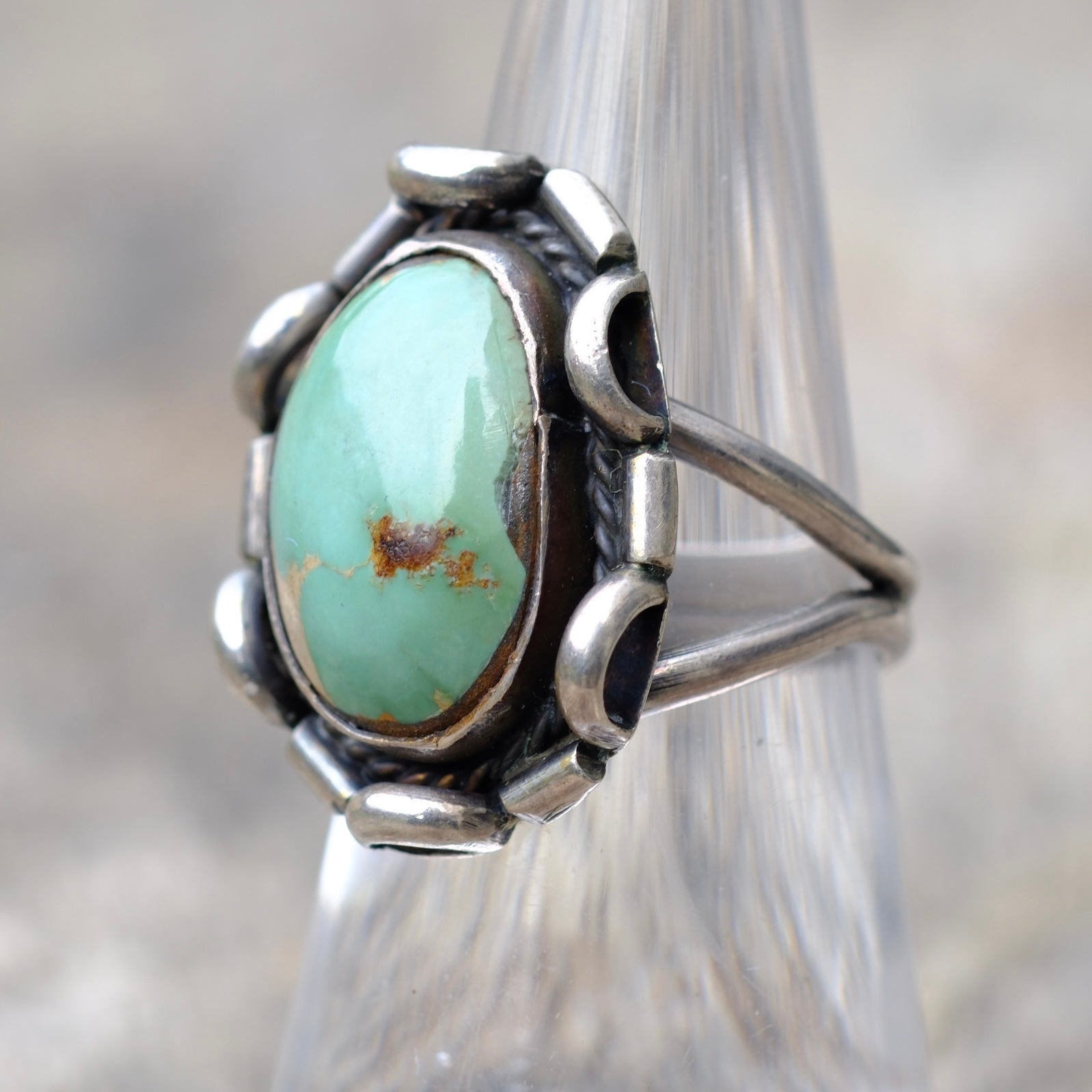 Vintage Sterling Turquoise Ring 6