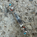 Vintage Sterling Turquoise and Coral Watch Band