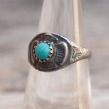Vintage Sterling Turquoise Thunderbird Ring 6