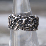 Vintage Sterling Silver Textured Band Ring 5