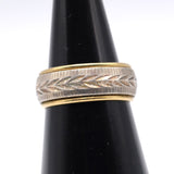 Vintage Sterling Silver Engraved Band 6.5