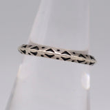 Vintage Sterling Silver Stamped Band 6.75