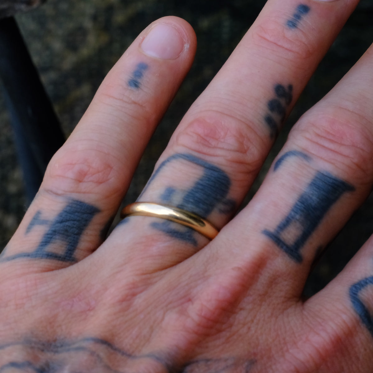 Vintage 14K Gold Band Ring 9.75