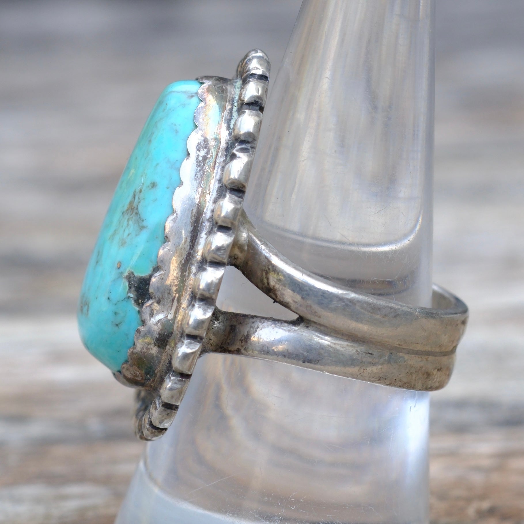 Vintage Sterling Turquoise Ring 9