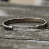 Vintage Sterling Crushed Turquoise Inlay Cuff