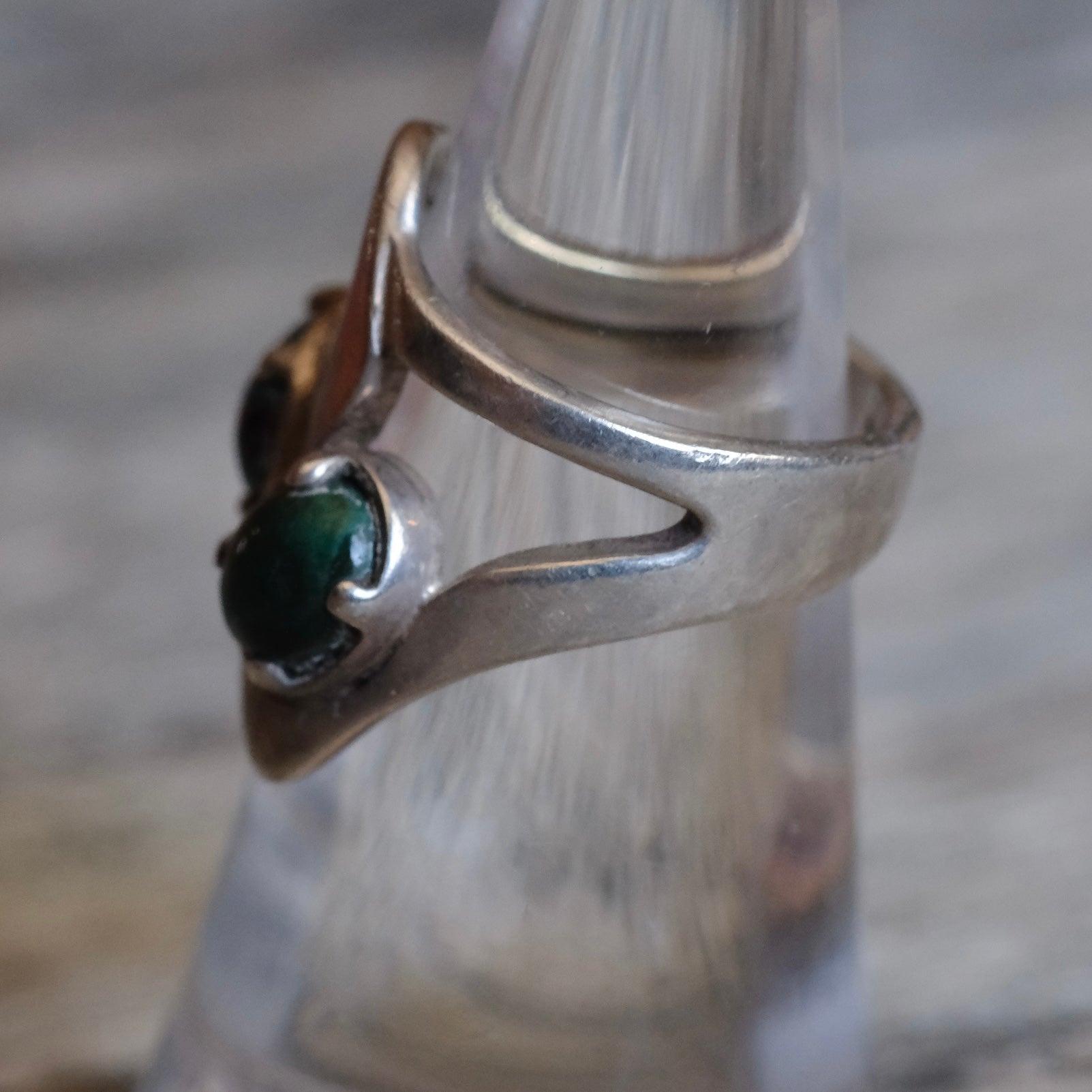 Vintage Sterling Chrysocolla Ring 5.25