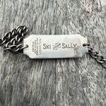 Vintage Sterling Silver USN Locket ID Bracelet