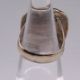 Vintage Sterling Coral Feather Ring 4.25