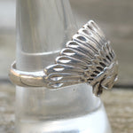 Vintage Sterling Big Chief Ring 9.75