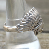 Vintage Sterling Big Chief Ring 9.75