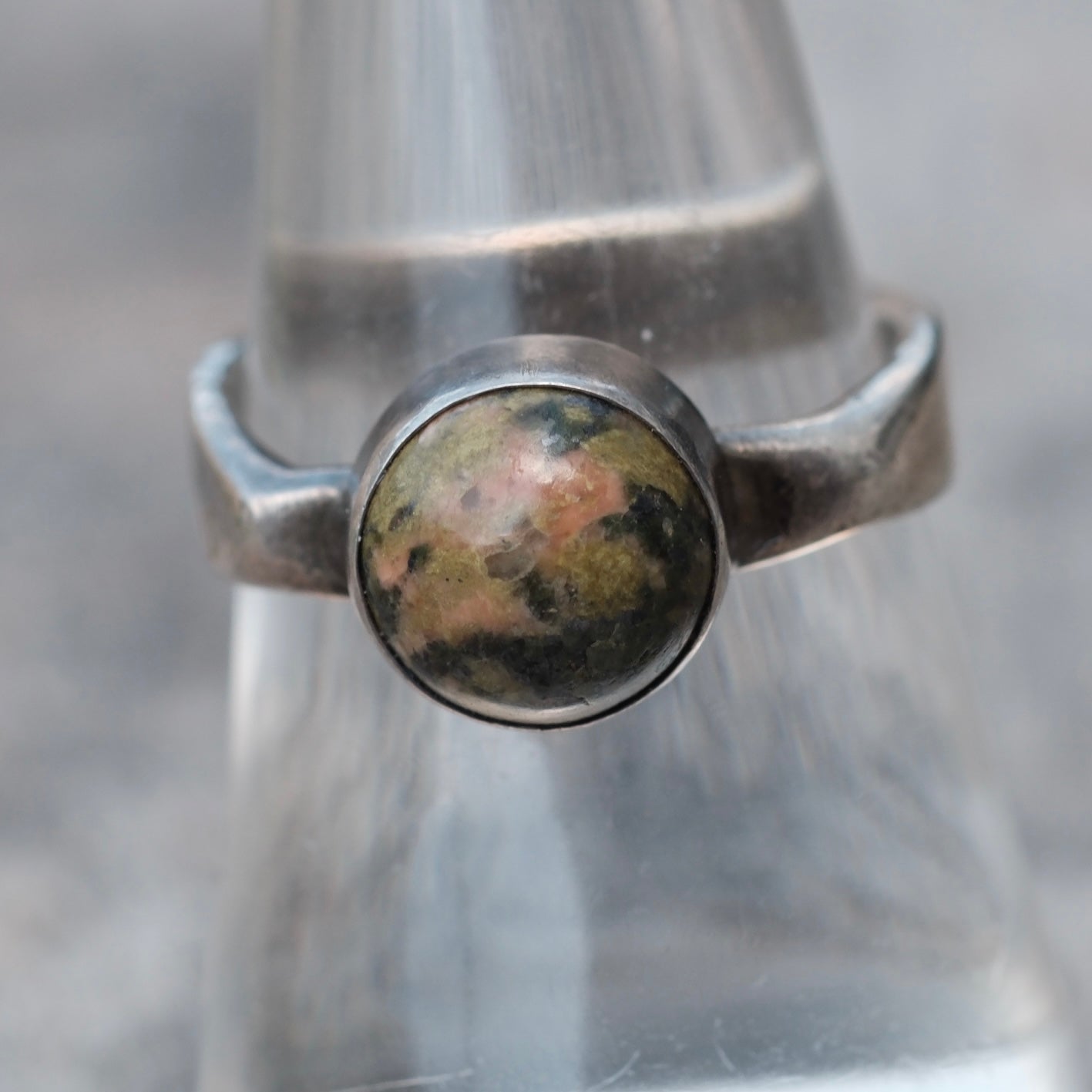 Vintage Sterling Jasper Ring 8