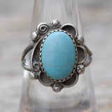 Vintage Sterling Turquoise Ring 8