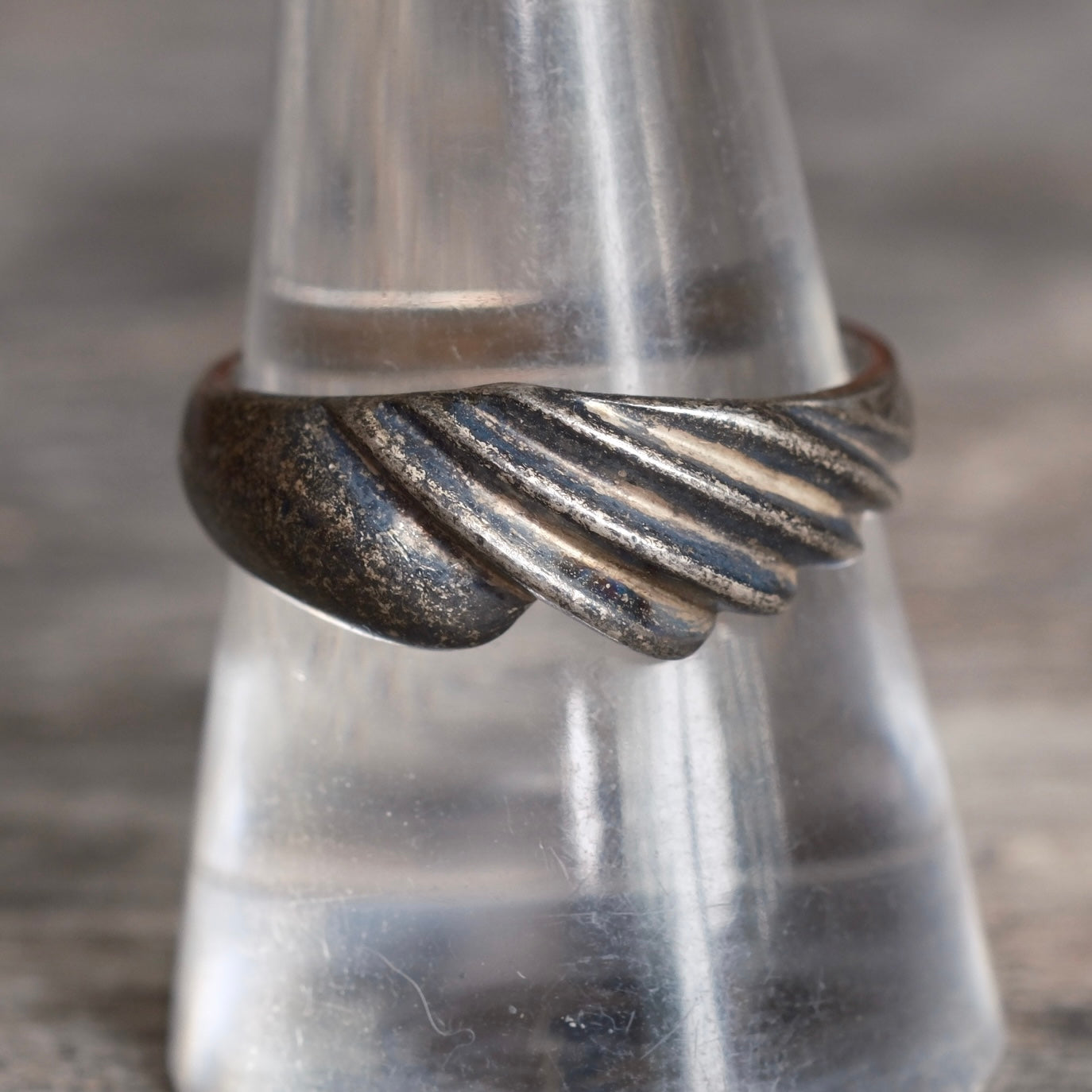 Vintage Sterling Silver Modernist Ring 9.25
