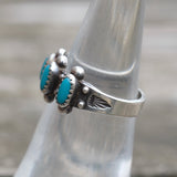 Vintage Sterling Turquoise Band 5.75