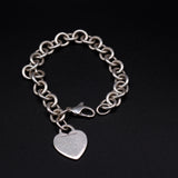 Vintage Sterling Silver TIFFANY'S Heart Bracelet