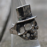 Vintage White Bronze Biker Ring 9