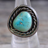 Vintage Sterling Turquoise Ring 6.5