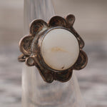 Vintage Sterling Mother Of Pearl Ring 5