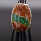 Vintage Sterling Jasper Ring 6.75
