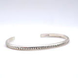 Vintage Sterling Silver Stamped Cuff Bracelet 6.25"