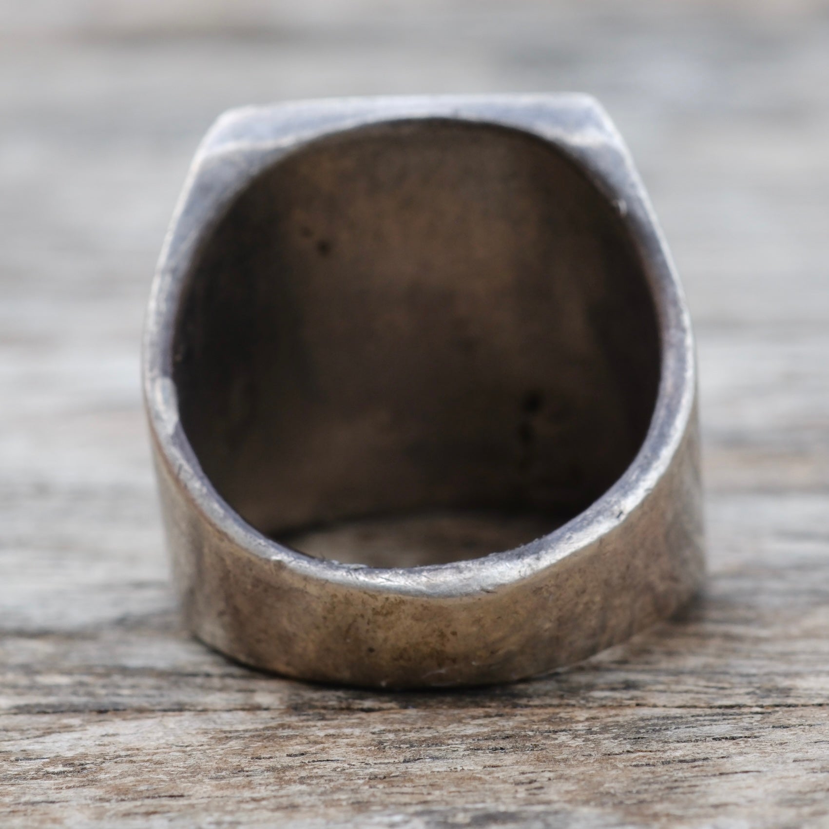 Vintage Sterling Crushed Turquoise and Coral Inlay Ring 9.5