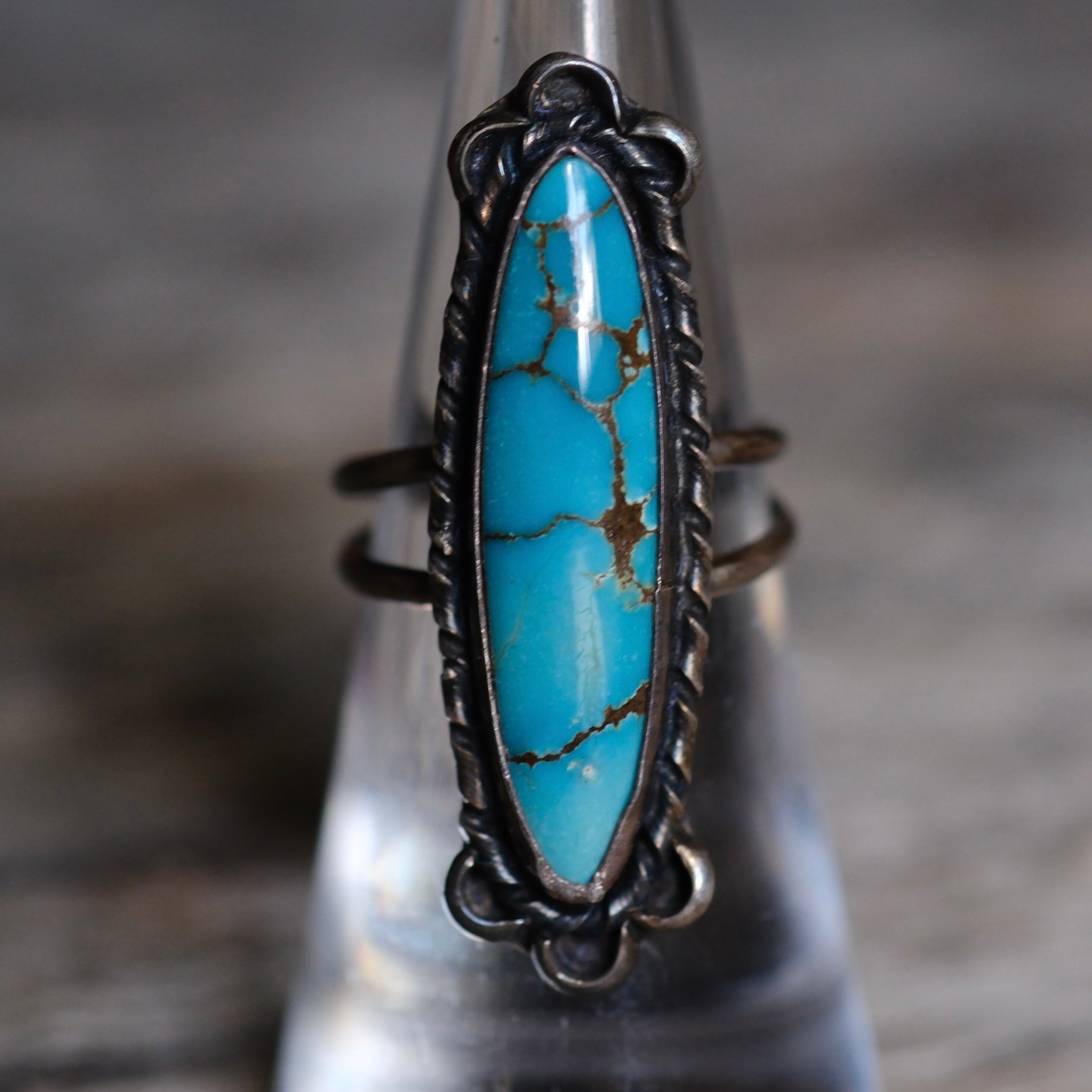Vintage Sterling Turquoise Ring 6
