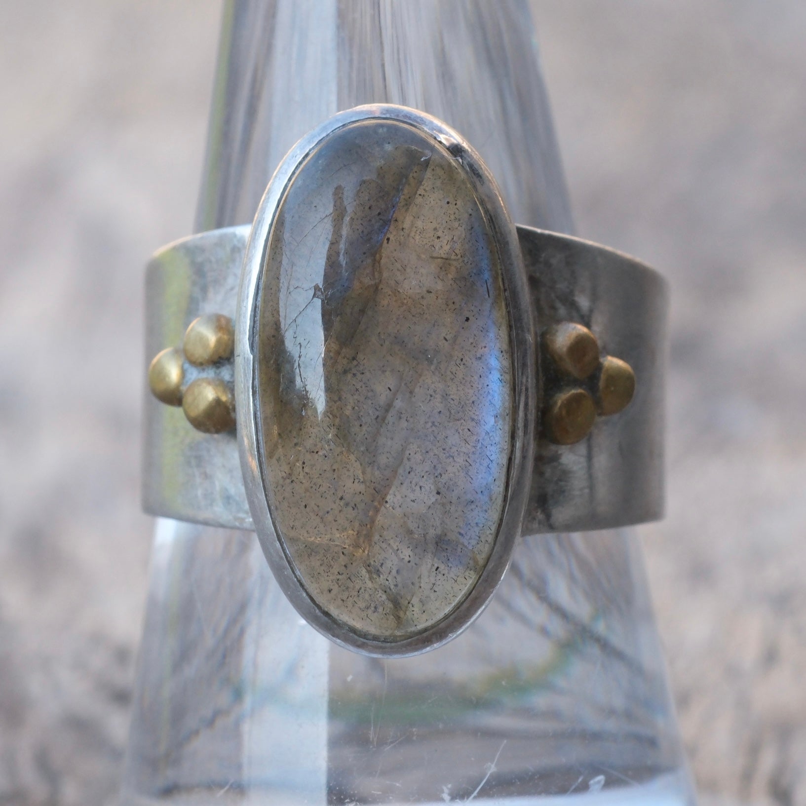 Vintage Sterling Labradorite Ring 9