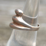 Vintage Sterling Silver Modernist Ring 6.25