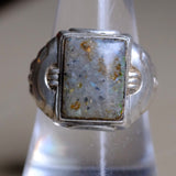 Vintage Sterling Natural Opal Signet Ring 9