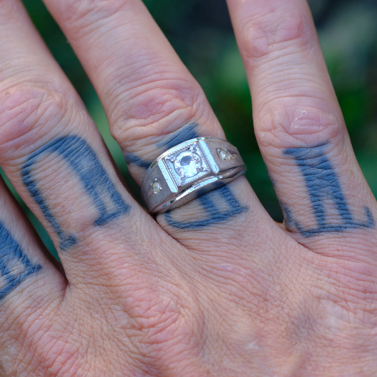 Vintage Sterling CZ Ring 8.75