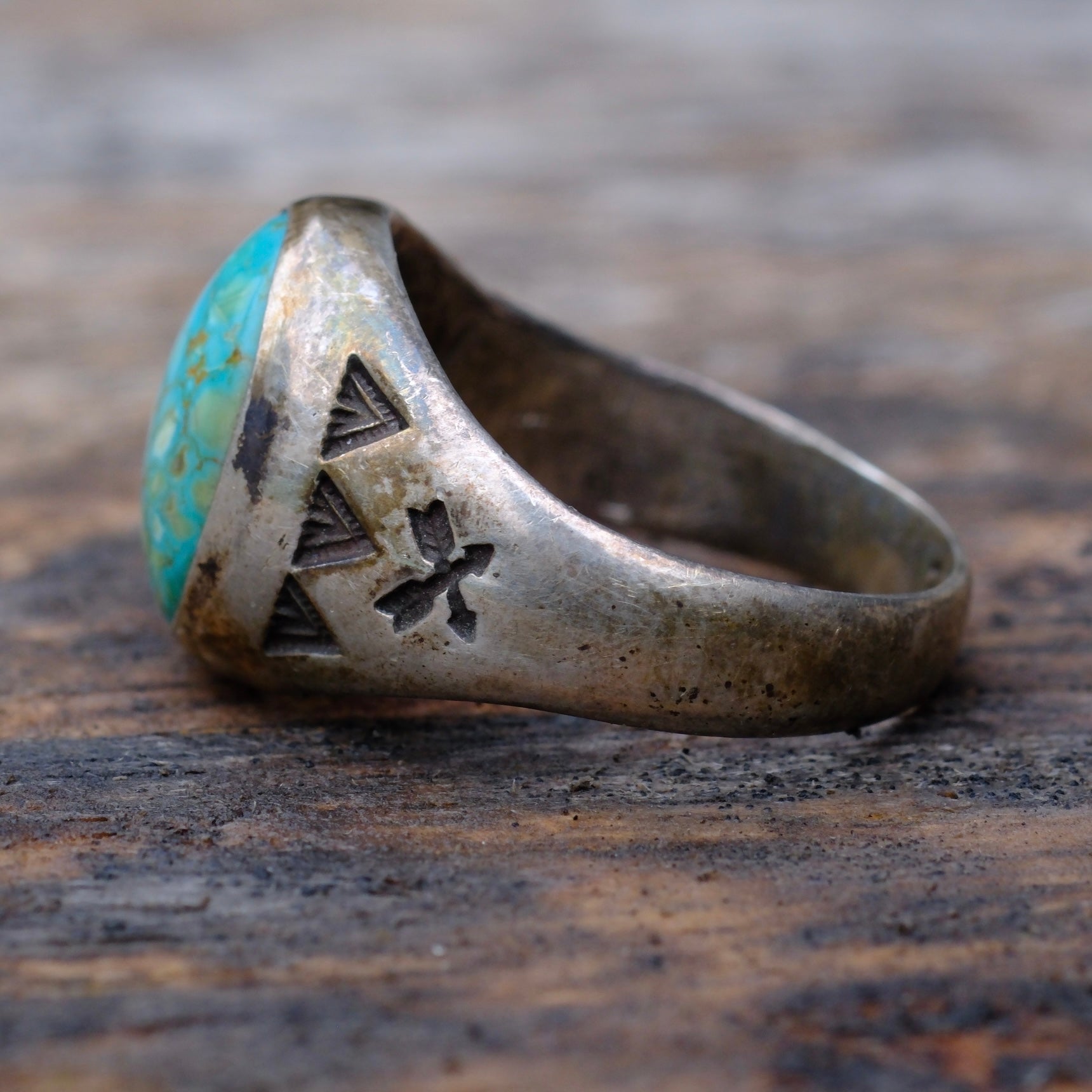 Vintage Sterling Stamped Crossed Arrows Ring 11.25