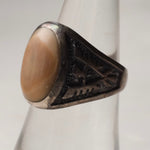 Vintage Sterling Brown Stone Thunderbird Ring 8