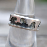 Vintage Sterling Wave Band 6.75