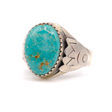 Vintage Sterling Turquoise Ring 9.5