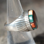 Vintage Sterling Zuni Inlay Ring 8