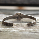 Vintage Sterling Turquoise Crossed Arrows Cuff