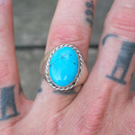 Vintage Sterling Turquoise Ring 10