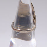 Vintage Sterling Mother Of Pearl Roper Ring 5.25