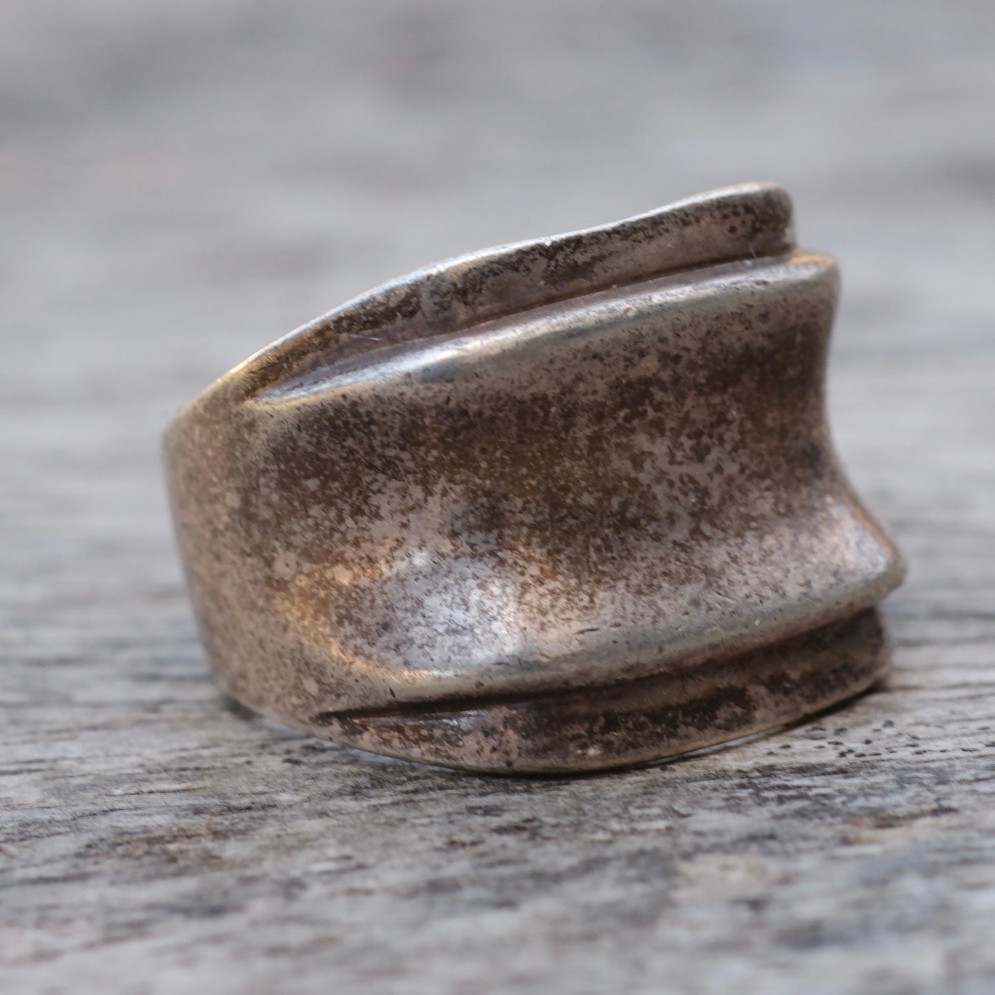 Vintage Sterling Silver Modernist Ring 7