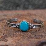 Vintage Sterling Turquoise Cuff