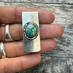 Vintage Sterling Turquoise Money Clip