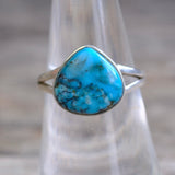 Vintage Sterling Turquoise Ring 6.75